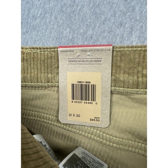 Levi's 314 Jeans Womens 31x30 Shaping Straight Corduroy Stretch Irregular NWT - Picture 2 of 7